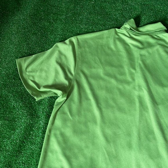 Nike Golf Men's Dri-Fit Embroidered Logo Checkers Green Golf Polo Shirt Size L - Picture 11 of 11